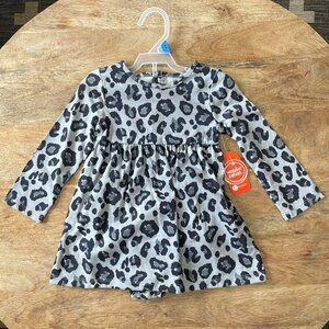 5/$20 NEW 2Pc 24M Girls Leopard Dress & Diaper Cover